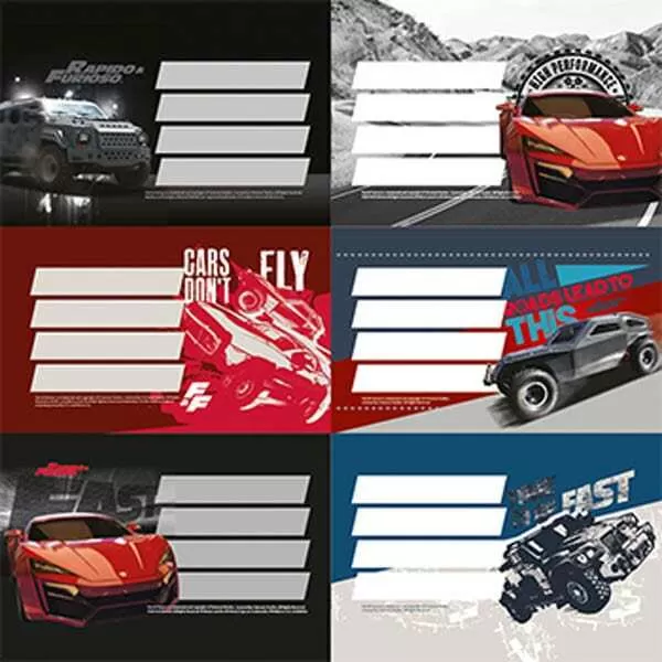 ETIQUETA ESCOLAR RAPIDO FUR. X 12U 1301140