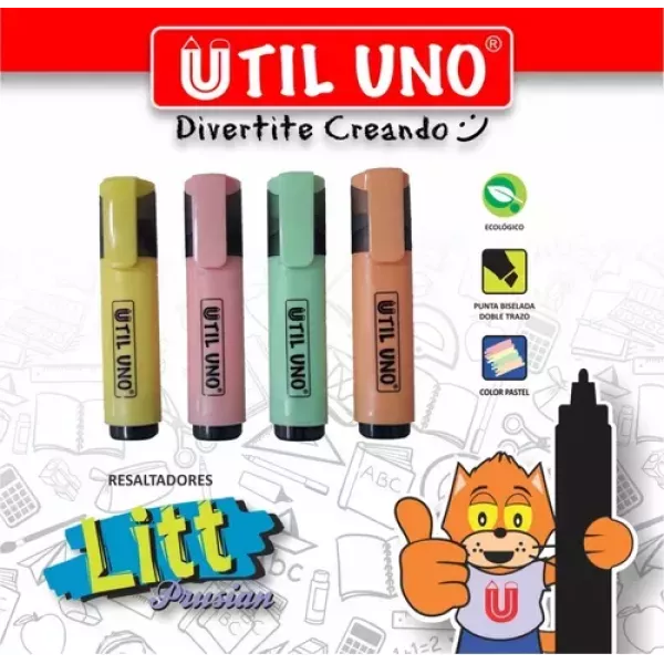 RESALTADOR UTIL UNO LITT PASTEL AMARILLO