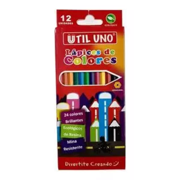 LAPIZ COLOR UTIL UNO LARGO X 12U