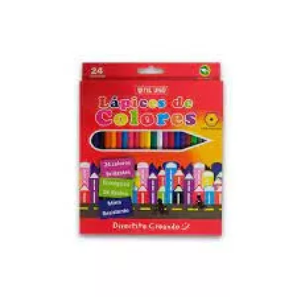 LAPIZ COLOR UTIL UNO LARGO X 24U