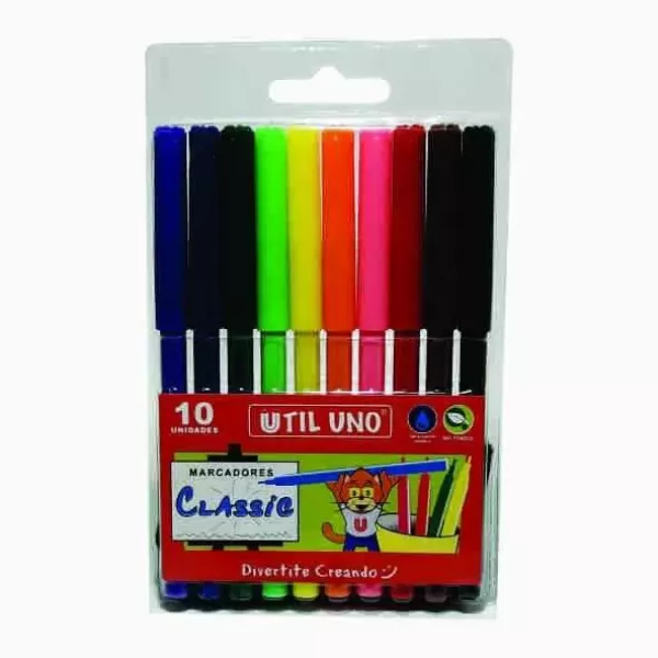 MARCADOR ESCOLAR UTIL UNO X 10U