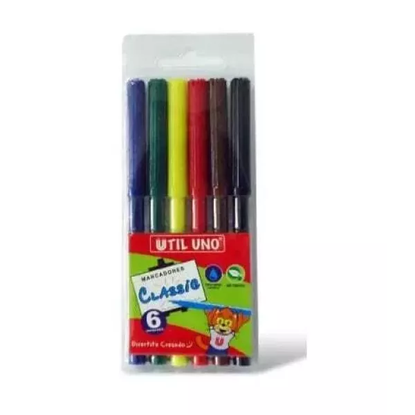 MARCADOR ESCOLAR UTIL UNO X 6U