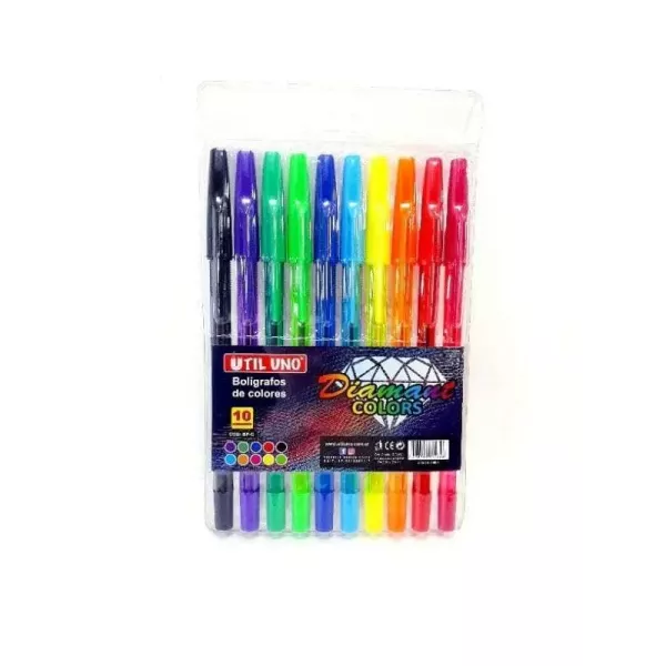 BOLIGRAFO UTIL UNO COLOR 1MM X 10U