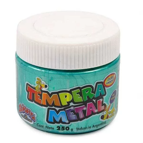 TEMPERA SEÑORITA POTE 250G VERDE METAL