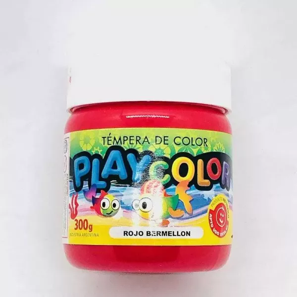 TEMPERA PLAYCOLOR POTE 300G ROJO BERMELLON