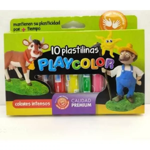 PLASTILINA PLAYCOLOR 20G X 10U SURTIDAS