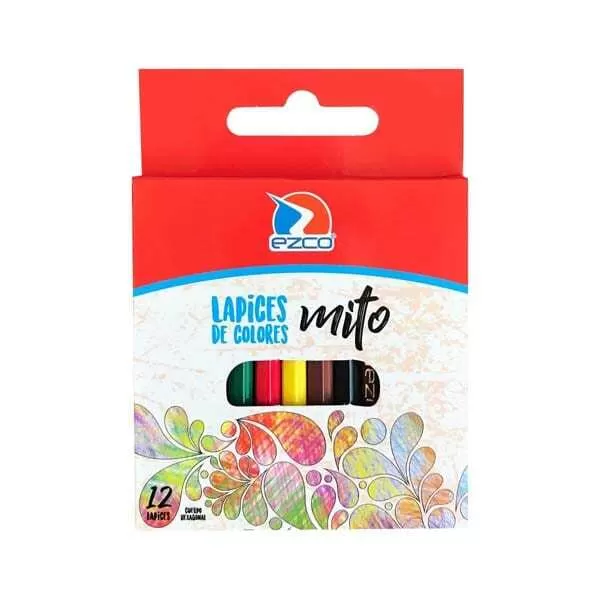 LAPIZ COLOR EZCO MITO CORTO X 12U
