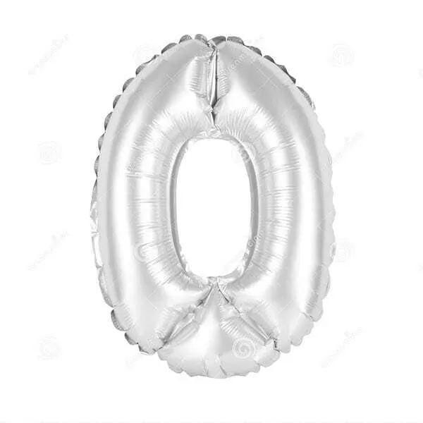 GLOBO N°0 PLATA METAL 14