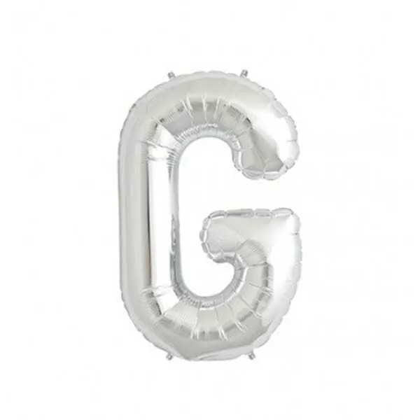 GLOBO LETRA G PLATA METAL 14