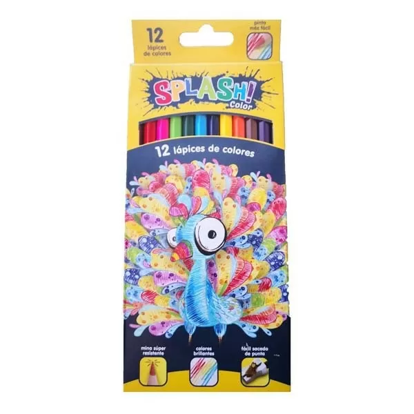 LAPIZ COLOR SPLASH LARGO X 12U (FABER)