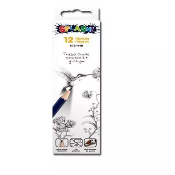 LAPIZ GRAFITO SPLASH HB N°2 (FABER)