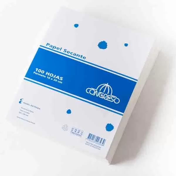 PAPEL SECANTE CONGRESO 16 X 20CM X 100H