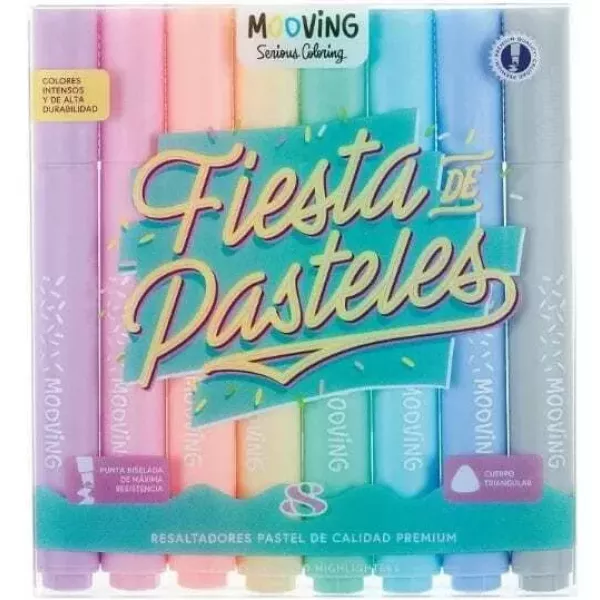 RESALTADORES PASTEL MOOVING X 8U (3051108)