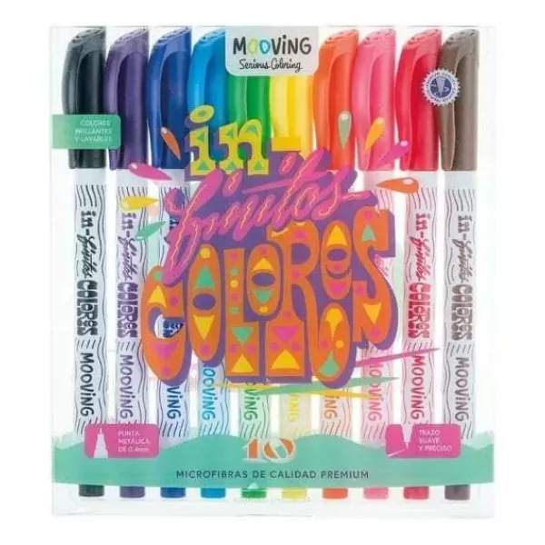 MARCADORES DE COLORES MOOVING  X 10U (3021010)