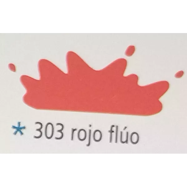 PINTURA ACR. DELARTE 50CC ROJO FLUO 303