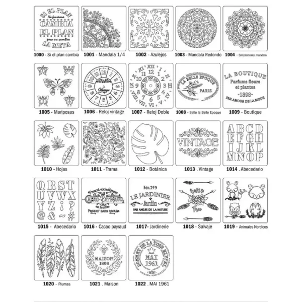 STENCIL EQ 30 X 30CM