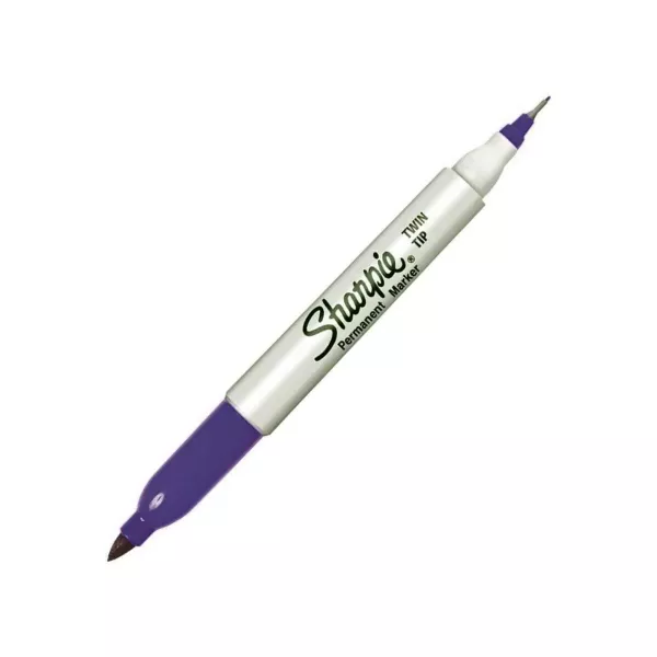MARCADOR PERM. SHARPIE TWIN TIP MORADO