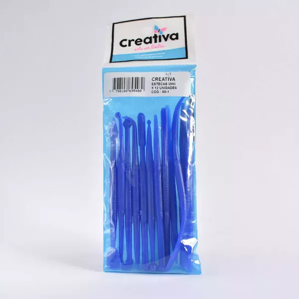 SET ESTECAS PLASTICAS MINI CREATIVA X 12U (88-1)