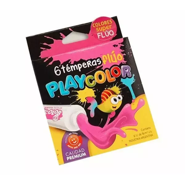 TEMPERA PLAYCOLOR 8ML X 6U FLUO