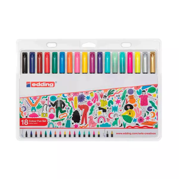 SET EDDING COLOUR FUN X 18U