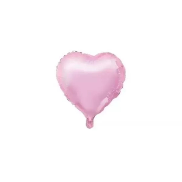 GLOBO CORAZON ROSA PASTEL METAL 18