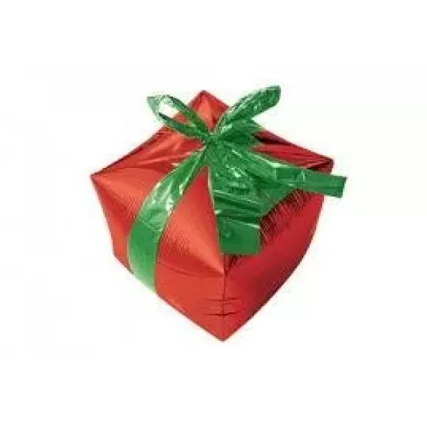 GLOBO REGALO ROJO METAL 24