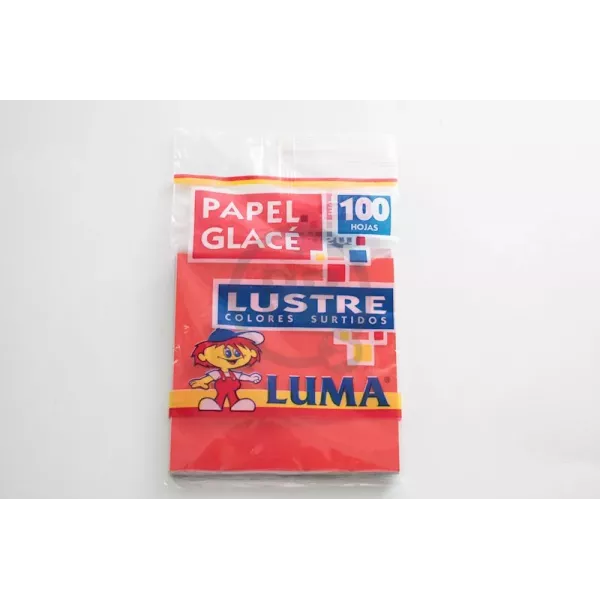 PAPEL GLACE LUSTRE 1028 10X10CM TACO X 100H