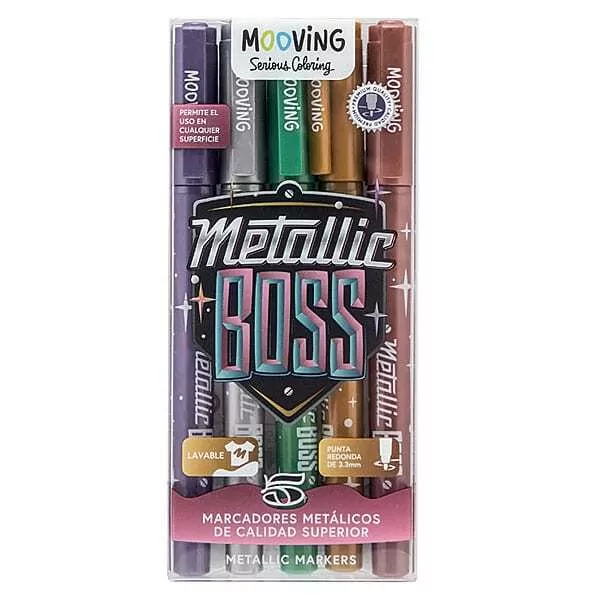 MARCADOR MOOVING METALICOS X 5U (3021305)