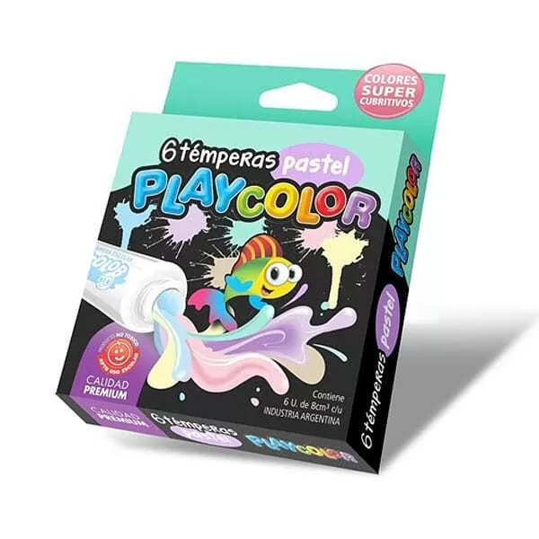 TEMPERA PLAYCOLOR 8ML X 6U PASTEL