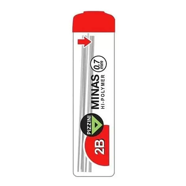 TUBO MINAS PIZZINI 0.7MM 2B X 12U (S73002B)