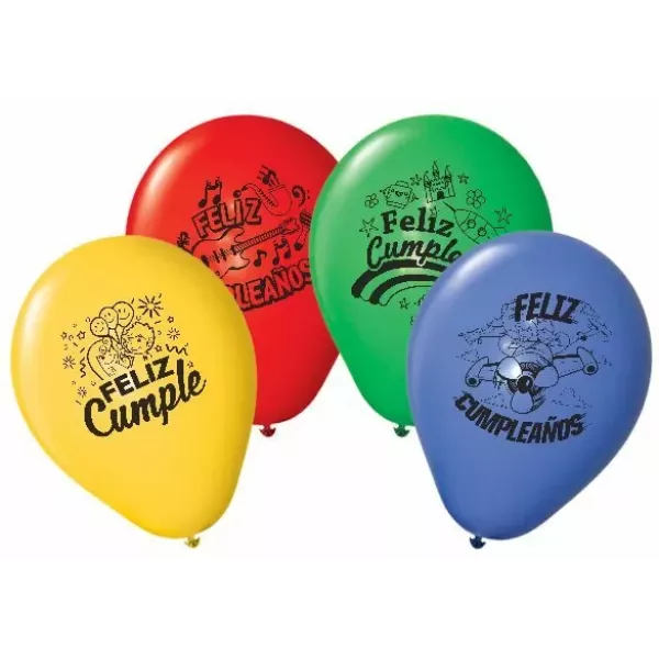 GLOBO PARTY TIME 9 x 50u FELIZ CUMPLEAÑOS