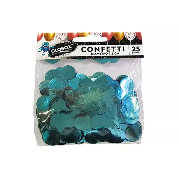 CONFETI PARA GLOBOS CELESTE 1.5CM X 20GR