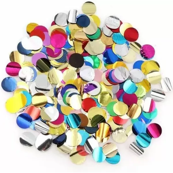 CONFETI PARA GLOBOS MULTICOLOR 1.5CM X 20GR