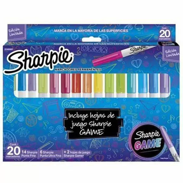KIT MARCADORES SHARPIE GAME X 20U