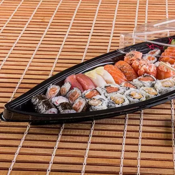BANDEJA GO933 SUSHI BARCO 422X201X53 X 100U