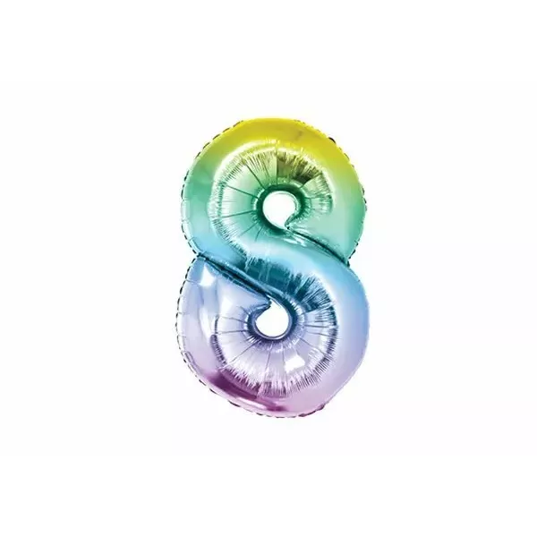 GLOBO N°8 RAINBOW METAL 16