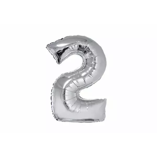 SET GLOBO N°2 PLATA METAL 16 x 10u