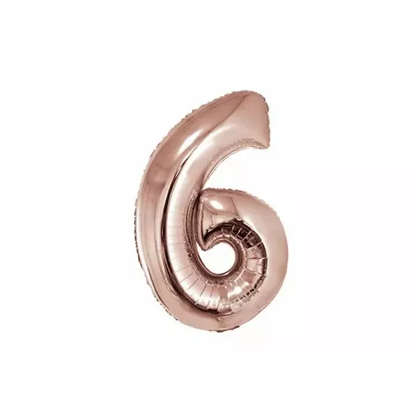 SET GLOBO N°6 ROSA GOLD METAL 16 x 10u