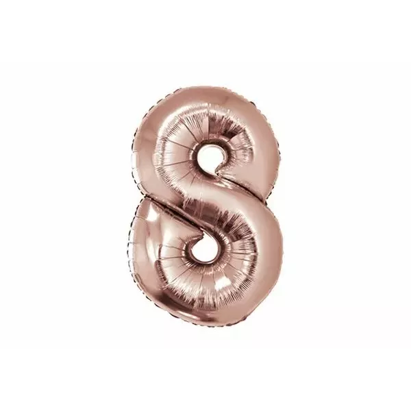 SET GLOBO N°8 ROSA GOLD METAL 16 x 10u