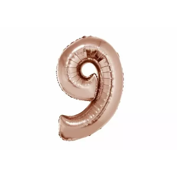 SET GLOBO N°9 ROSA GOLD METAL 32 x 5u