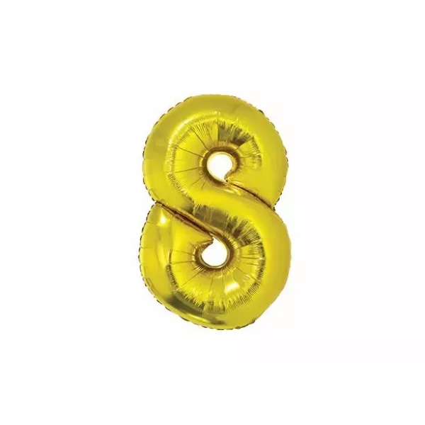 SET GLOBO N°8 ORO METAL 32 x 5u