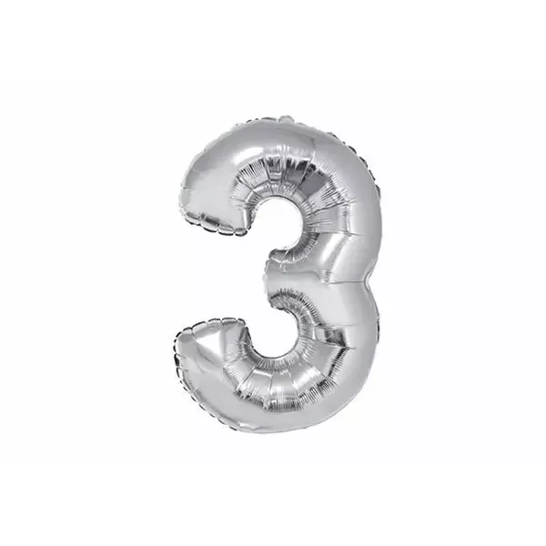 SET GLOBO N°3 PLATA METAL 32 x 5u