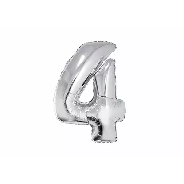 SET GLOBO N°4 PLATA METAL 32 x 5u