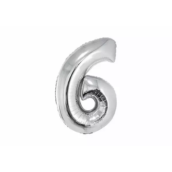 SET GLOBO N°6 PLATA METAL 32 x 5u