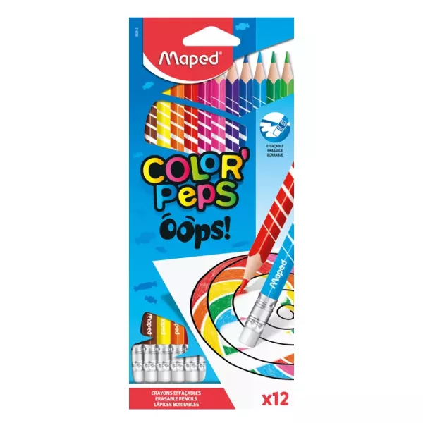 LAPIZ COLOR COLORPEPS BORRABLES X 12U