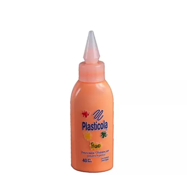 ADHESIVO PLASTICOLA FLUO NARANJA X 40G