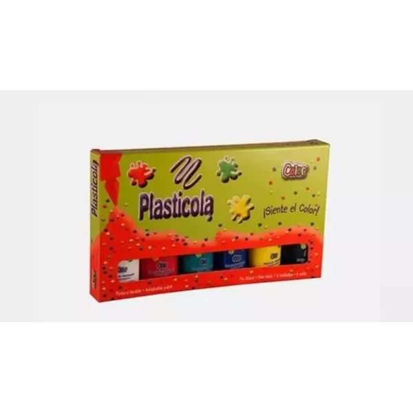 PACK PLASTICOLA COLOR SURTIDO 6U  X 40G
