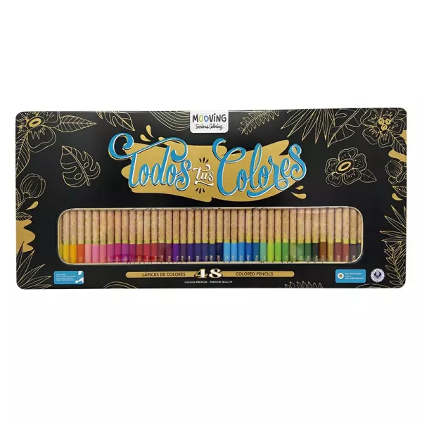 LAPIZ COLOR MOOVING LARGO LATA X 48U (3011048)