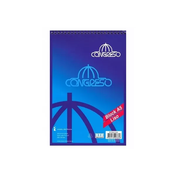 BLOCK A5 ESPIRAL CONGRESO 80H LISO