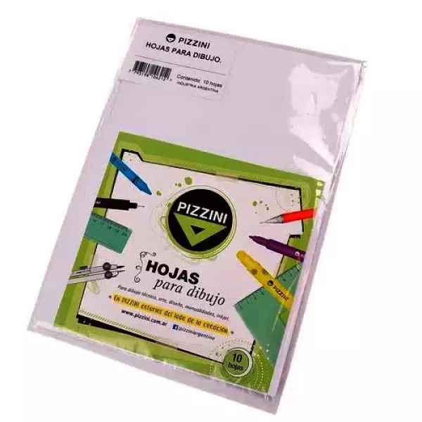 HOJA DIBUJO PIZZINI 106GR 35X50CM X 10U